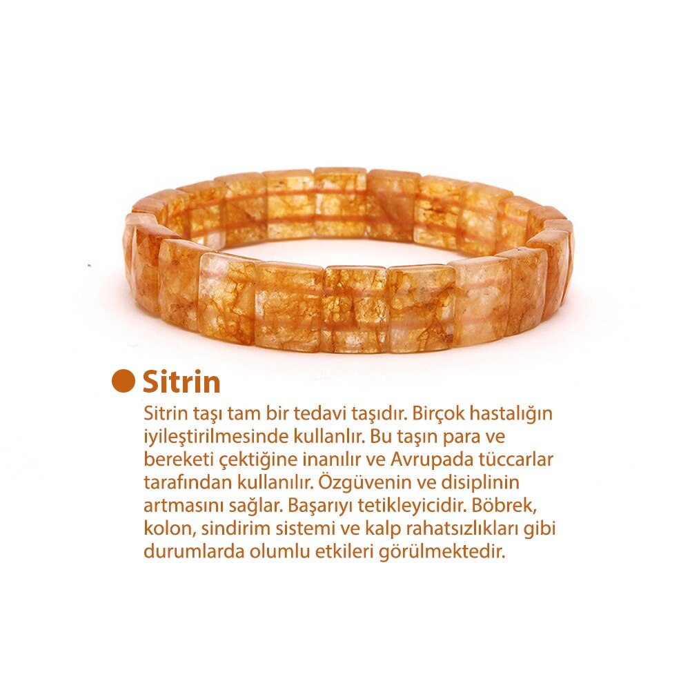 Osmanlıdeğerlitaş Sitrin Doğal Taş Rolex Bileklik N11.69906